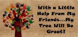 Tree made with helping hands