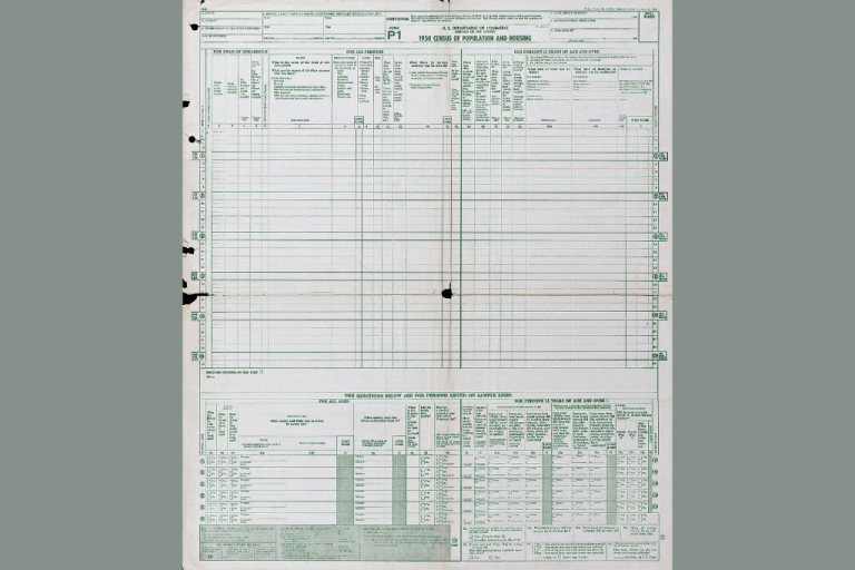 Blank 1950 U.S. Census