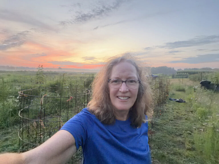 Nancy Dru at dawn in the gardens on 6 July 2026