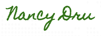 Nancy Dru's signature